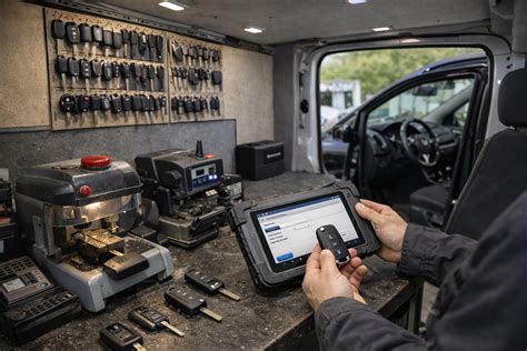 Tematinė nuotrauka: raktas automobilyje su imobilaizerio indikatoriumi