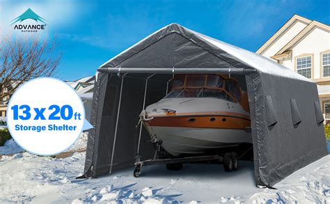 Infographic showing various uses of tent garages (vehicle protection, storage, workspace)