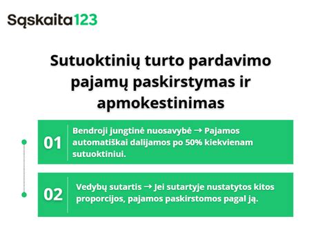 Diagrama: Sutuoktinių bendrosios jungtinės nuosavybės pavyzdžiai