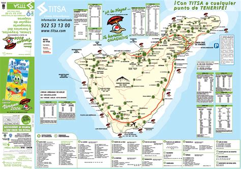 Geografinė schema: Tenerifės žemėlapis su Teidės, Maskos ir Anaga parko vietomis