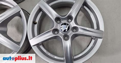 Skoda originalių R15 lengvojo lydinio ratlankių pavyzdys