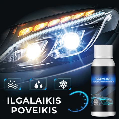 Žibintų paruošimas poliravimui su maskavimo juosta