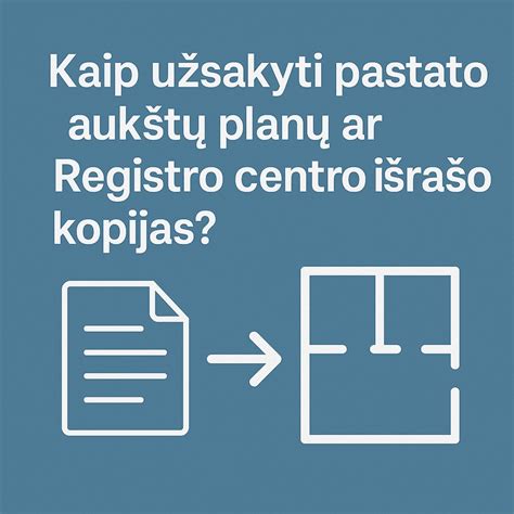 Registrų centro pastato iliustracija arba dokumentų registravimo simbolika