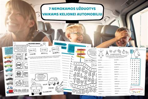 Šeima su 7 vietų automobiliu kelionėje
