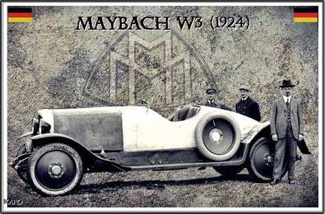 Istorinė „Maybach W3“ nuotrauka arba inžinieriaus Wilhelm Maybach portretas
