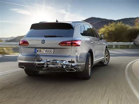 Volkswagen Touareg variklių pjūvis arba schema
