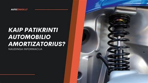 Paveikslėlis: patarimai, kaip patikrinti amortizatorius