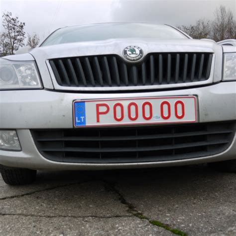 Teminė nuotrauka su automobilio numerio ženklais
