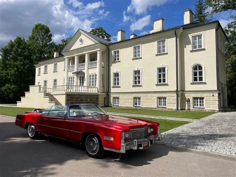 Cadillac Eldorado kabrioleto nuoma - raudonos spalvos, baltas stogas ir baltas interjeras