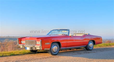 Cadillac Eldorado 1975 metų raudonas kabrioletas