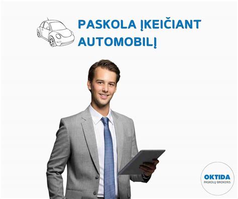 Schema, vaizduojanti paskolos įkeičiant automobilį gavimo eigą