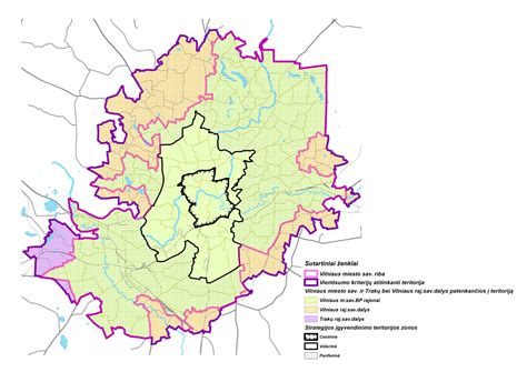 Vilniaus miesto nuorodos ir lentelių dydžiai