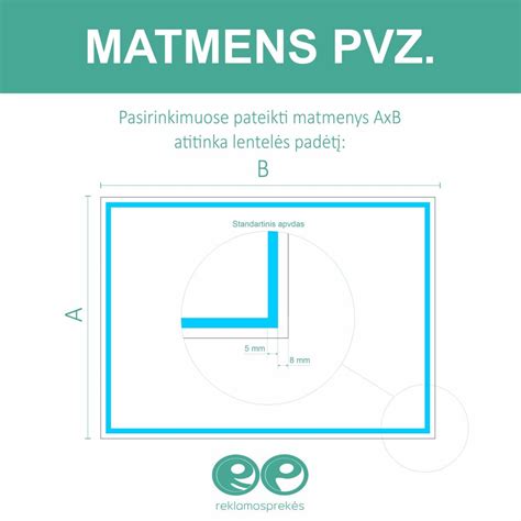 Matmenų ir aukščių rekomendacijos lentelių montavimui