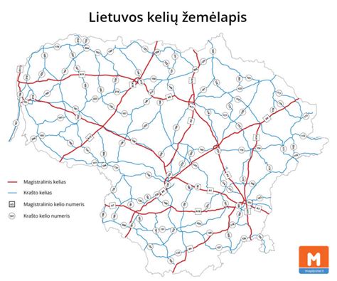 Infografika: Lietuvos magistralinių kelių tinklas ir apmokestinimo zonos