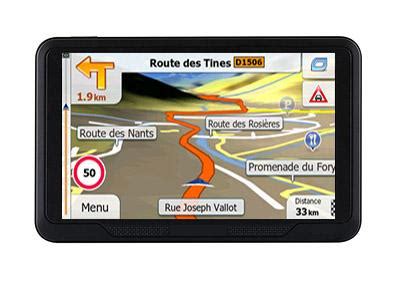 Sunkvežimio GPS navigacijos žemėlapis su specializuotais apribojimais
