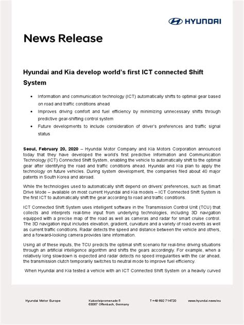 Infografika: Hyundai ICT Connected Shift System veikimo principas ir duomenų srautai