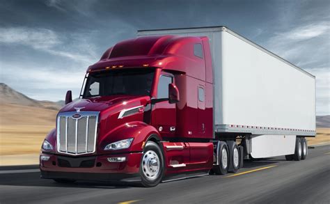 The new Peterbilt 579 truck parked