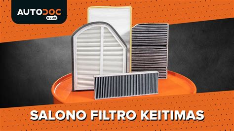 Salono oro filtro vieta automobilyje (už daiktadėžės)