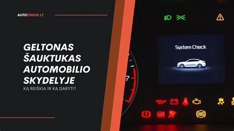 Teminis automobilio ABS sistemos gedimo simbolis prietaisų skydelyje