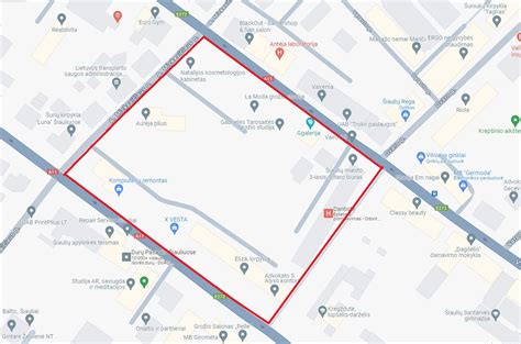 Konfiskuotų mašinų aikštelės vieta žemėlapyje