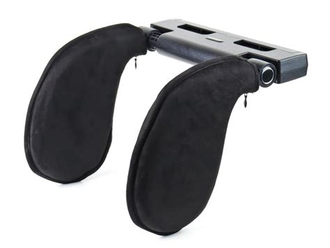 Schematinis brėžinys, kaip montuojama automobilio galvos atramos pagalvėlė su teleskopiniu strypu