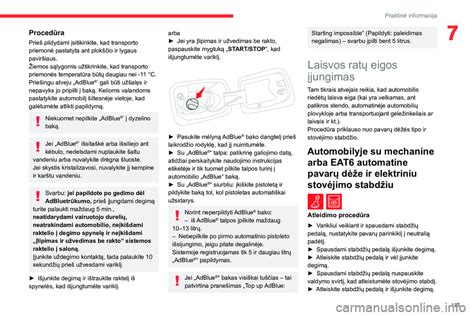 Avarinių žibintų įjungimas ir automobilio pastatymas ant lygaus paviršiaus