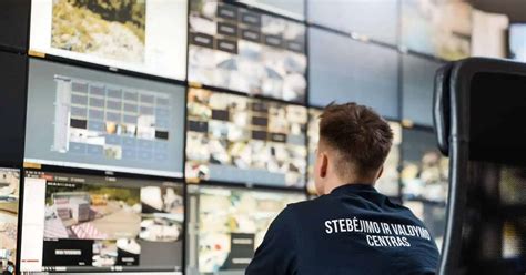 schema, iliustruojanti modernias apsaugos sistemas (vaizdo stebėjimas, elektroninė apsauga)