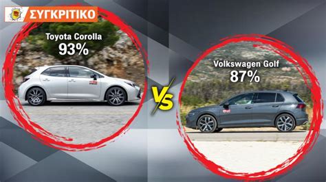 Teminė nuotrauka: Volkswagen Golf ir Toyota Corolla greta