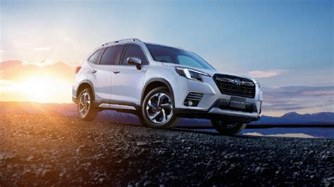 Thematinė Subaru Forester važiuoklės iliustracija su išryškintomis stabilizatoriaus detalėmis