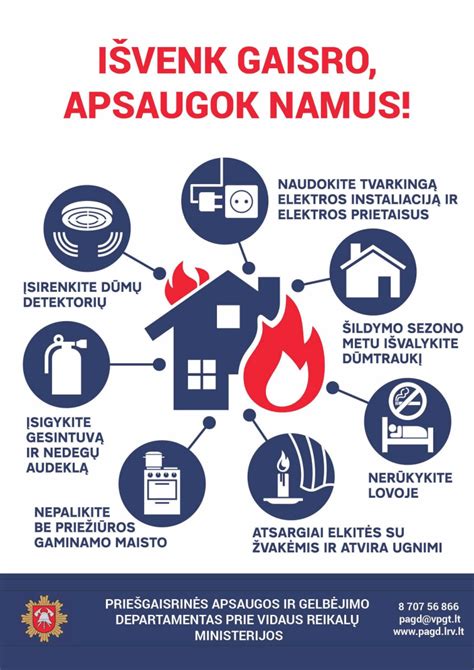 Saugos patarimai gaisro atveju