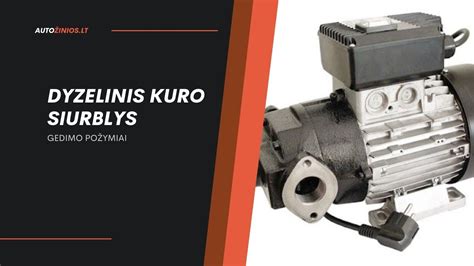 Scheminis dyzelinio variklio dalių (siurblio, purkštukų) pavaizdavimas, pabrėžiant jų jautrumą netinkamam kurui