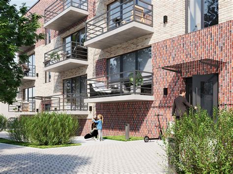 Vizualizacija, vaizduojanti statybos objektą, simbolizuojanti bendrovės veiklą.