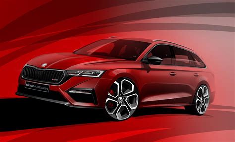 Škoda Octavia vRS modelio studijinė fotografija, pabrėžianti sportišką dizainą ir kėbulo linijas