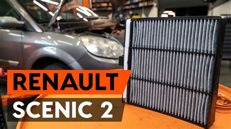 Renault Scenic II salono erdvės ir daiktadėžių schema