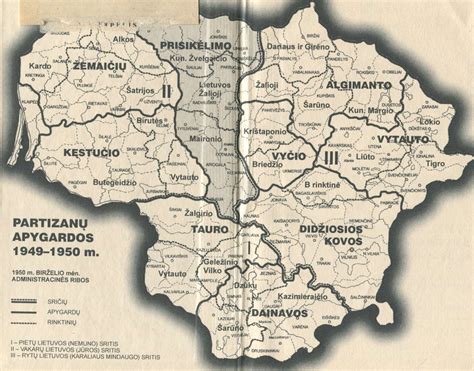 partizanų veiklos žemėlapis