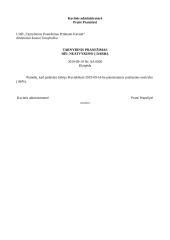 Pavyzdys, kaip atrodo tinkamai pažymėtas tarnybinis automobilis