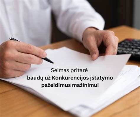 Schema, iliustruojanti skirtingų institucijų paskiriamas baudas įmonių vadovams už įvairius pažeidimus.