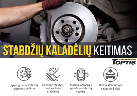 Infografika, rodanti stabdžių kaladėlių ir diskų nusidėvėjimo požymius