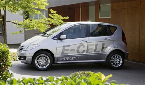 Nuotrauka, vaizduojanti Mercedes-Benz B klasės W245 modelį iš priekio ir šono