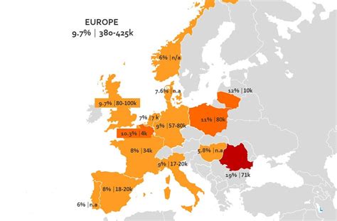 Infografika apie vairuotojų trūkumą Europoje