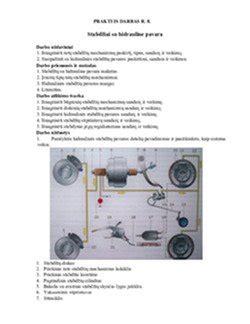 Sankabos sistemos komponentų schema su hidrauline pavara