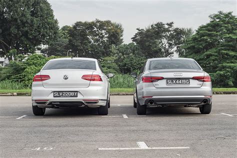 Volkswagen Passat ir Audi A4 šoninis palyginimas