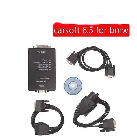 Diagnostikos įrenginio Carsoft 6.5 jungtys ir kabeliai