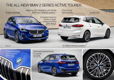 „BMW 2 Series Active Tourer“ interjero ir bagažinės transformacijos schema