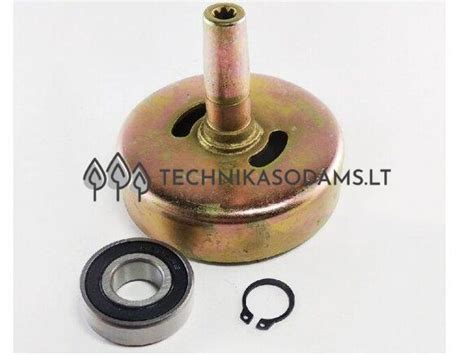 Nuotrauka su pažeistu sankabos išminamuoju guoliu