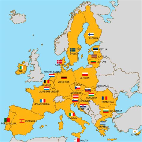 Europos Sąjungos žemėlapis su šalių, kuriose veikia baudos balų sistema, žymėjimu