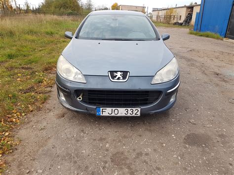 Vaizdas: Peugeot 407 automobilio dalies nuotrauka, kurioje matyti tepalo dėmės po automobilio dugnu