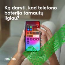 Schema: veiksniai, darantys įtaką telefono baterijos veikimo laikui