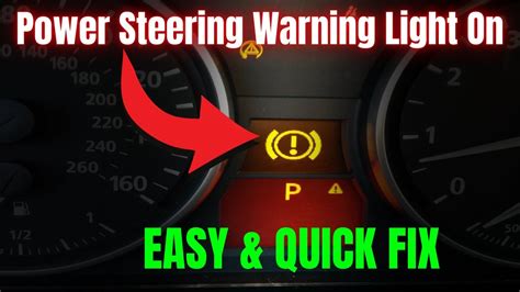 Dashboard warning light for power steering