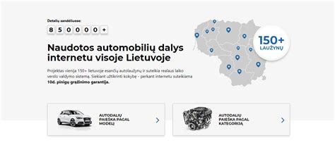 Automobilių detalių parduotuvė, pilna įvairių komponentų